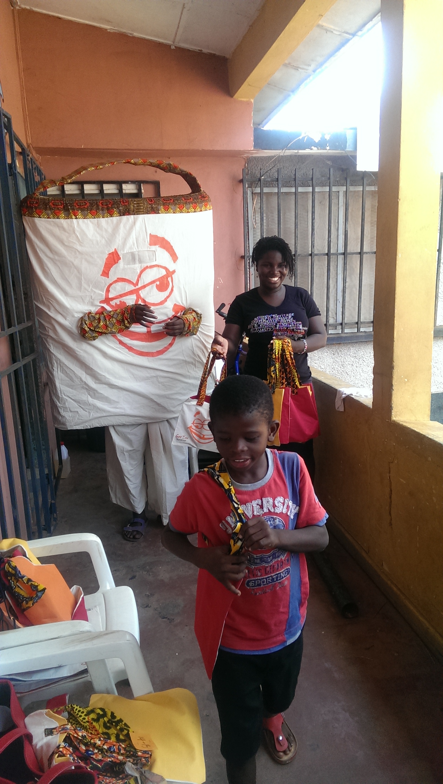 DUNK Student Athletes received their book bags from Deborah & GeeBee The Book Bag